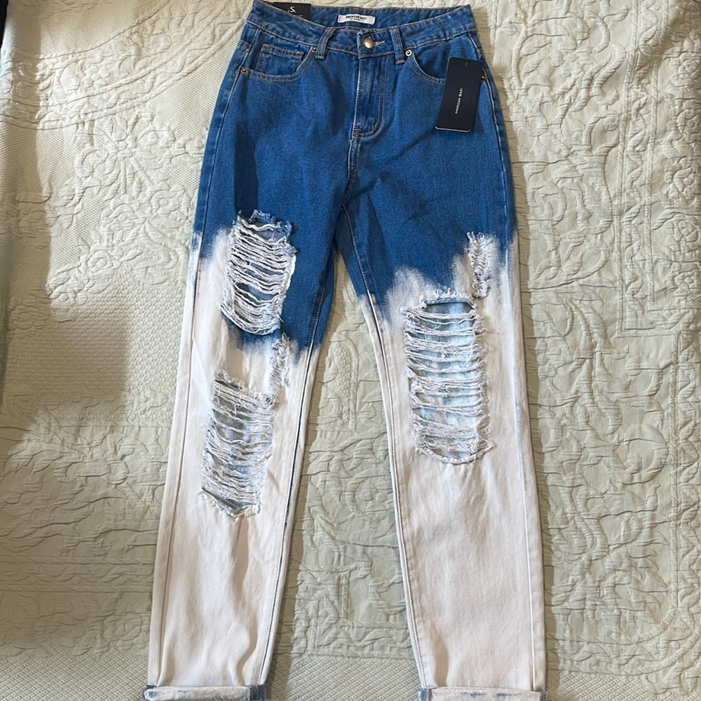 Bleached Denim Jeans by American Bazi